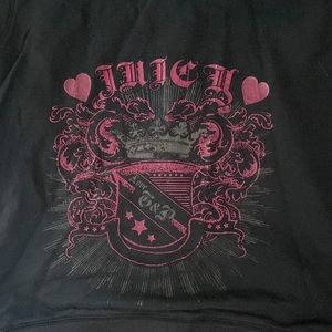 Y2K Juicy Couture Black Washed out Zip up